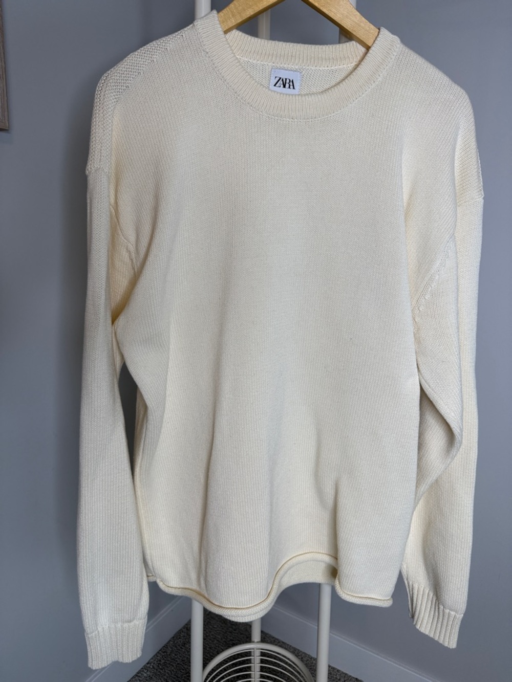 Zara Off-White Crewneck Sweater